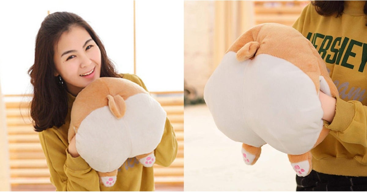 corgi butt throw pillow