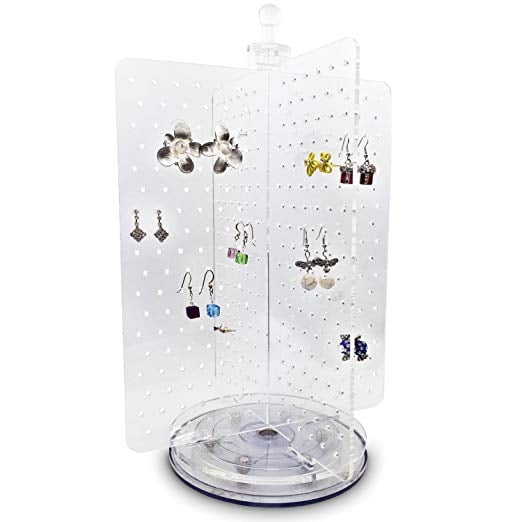 The rotating design of the Ikee Design Spinning Acrylic Jewellery & Earring Organiser ($22) means it a total space-saver — but it can still hold up to 216 pairs of earrings! The four panels make it easy to organise your collection by colour, length, or style, too.
