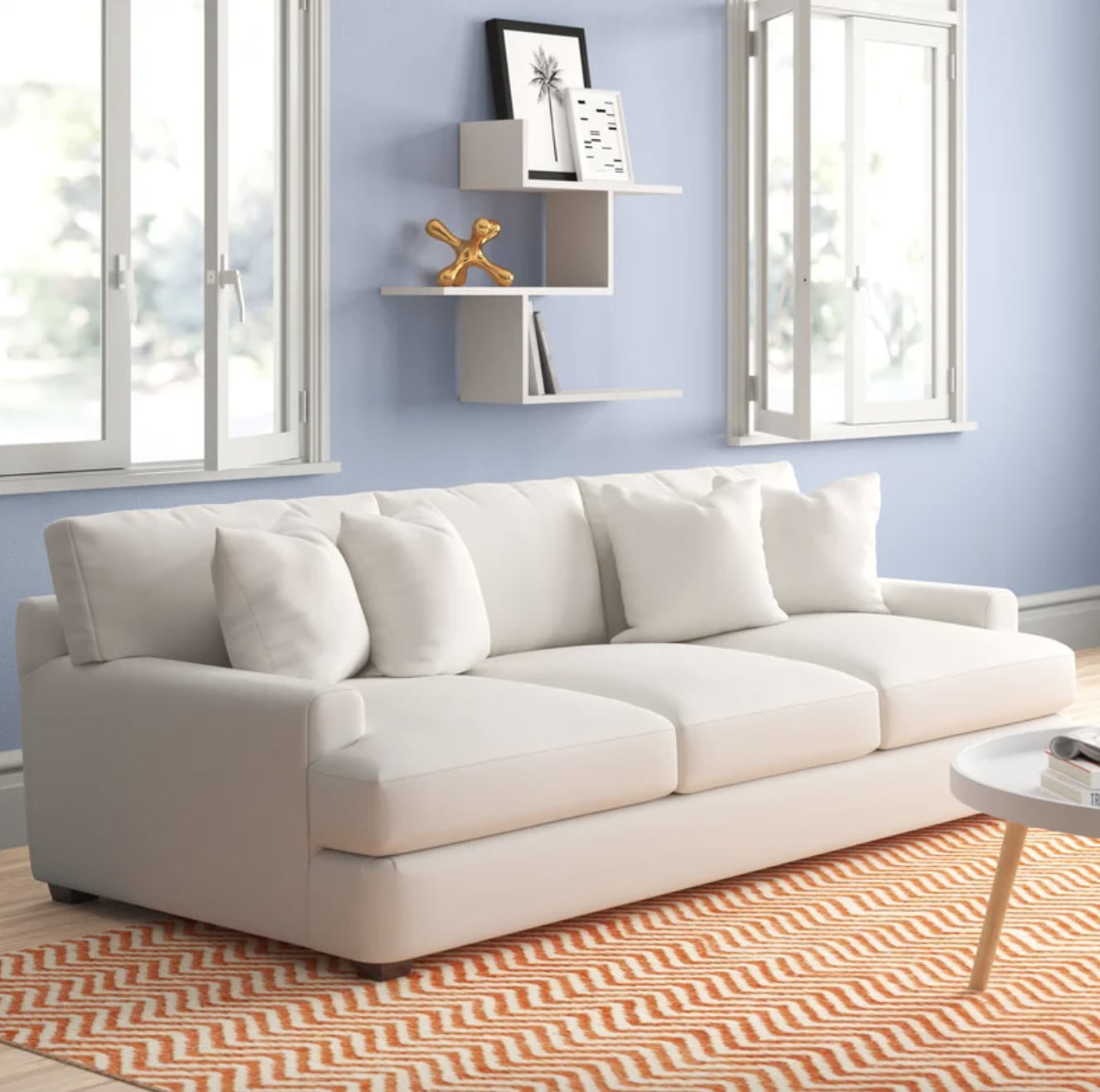 Wide cheap cushion couch