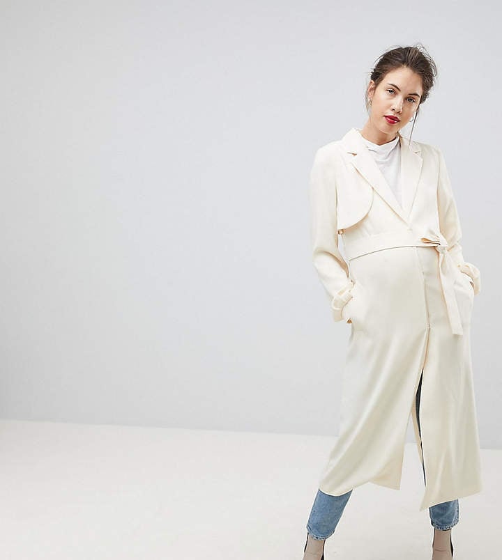 Asos Maternity Crepe Duster Trench