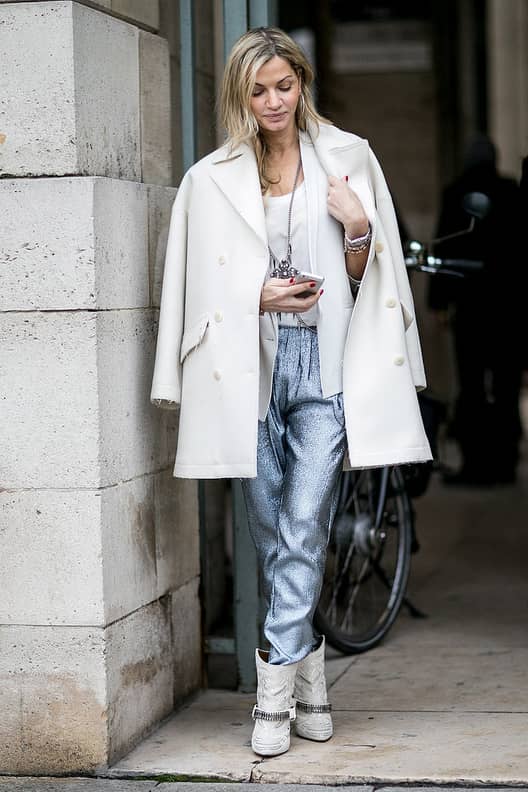 White pants party top
