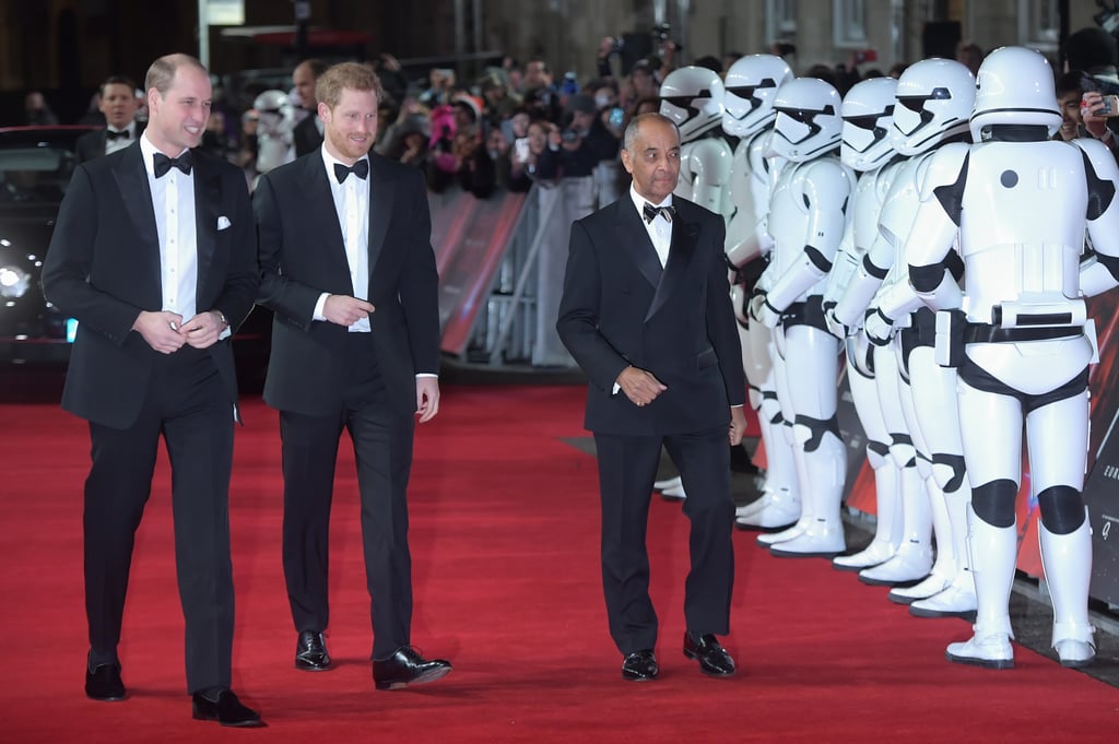 Prince William and Harry Star Wars Last Jedi Premiere 2017