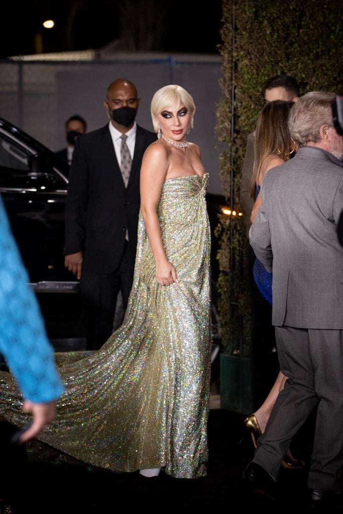 Lady Gaga Wears Sequin Valentino Haute Couture Dress