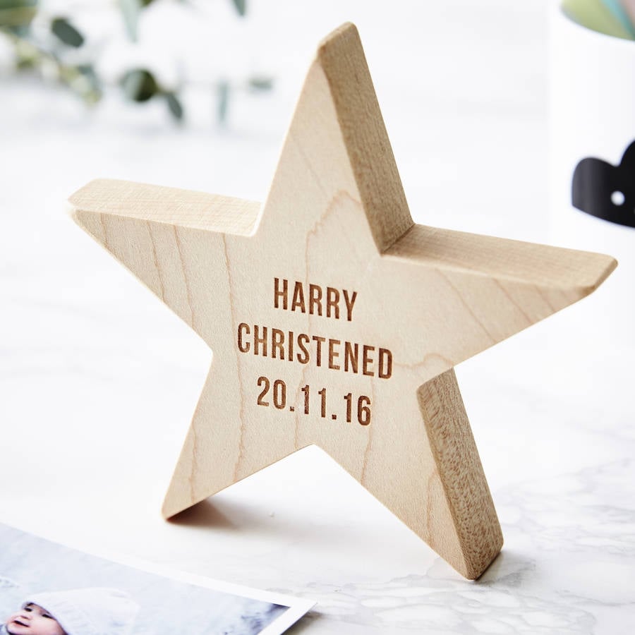 personalised wooden christening gifts