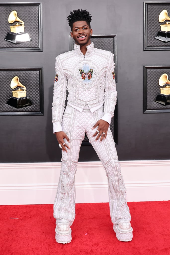 Lil Nas X's Balmain Butterfly Suit at the Grammys 2022