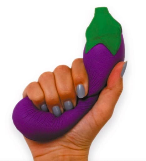 Aubergine stress ball top