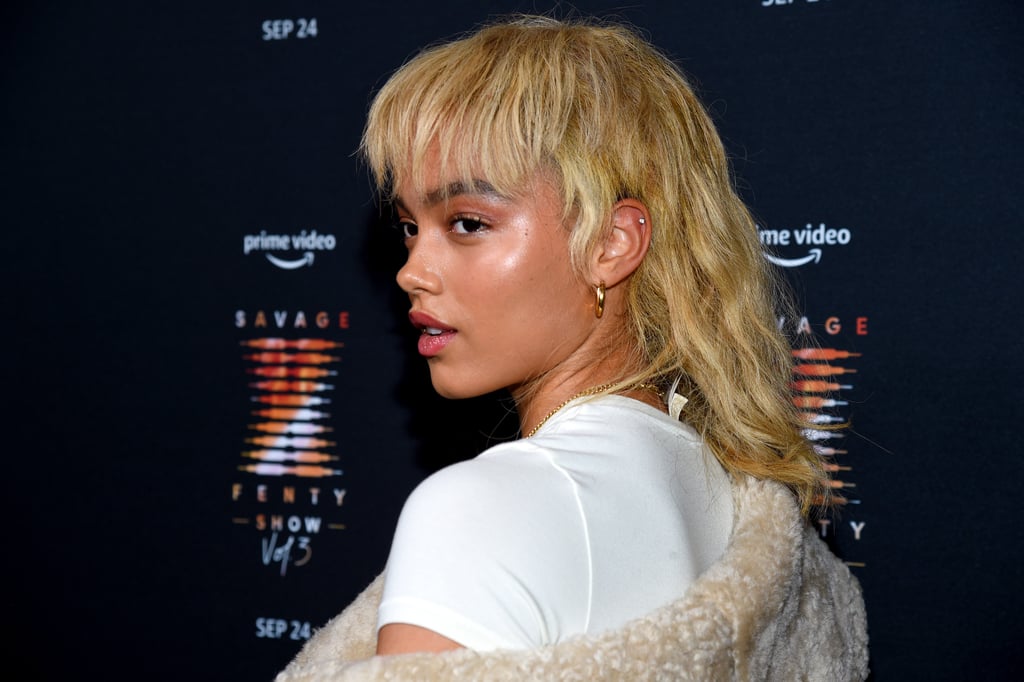 Whitney Peak's Blond Mullet at the Savage X Fenty Premiere