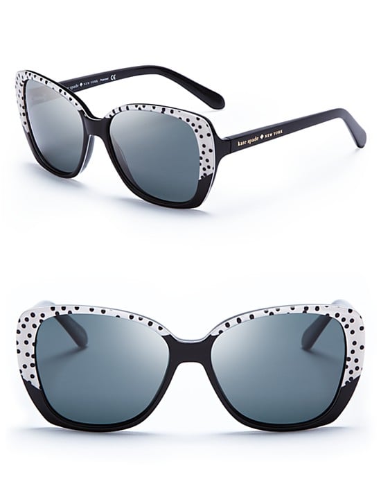 Kate Spade New York Brenna Black and White Polka Dot Sunglasses ($158) |  Olivia Palermo's Outfit Shouldn't Work . . . but It Does | POPSUGAR Fashion  Photo 7