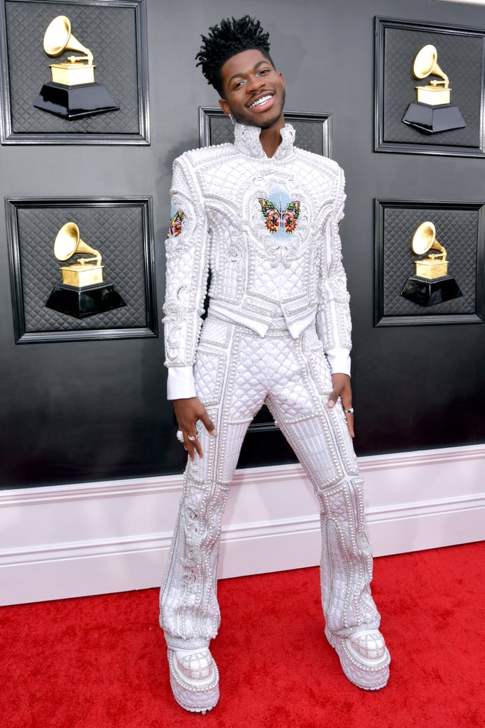 Lil Nas X's Balmain Butterfly Suit at the Grammys 2022