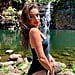 Lea Michele's Black One-Piece Swimsuit in Hawaii
