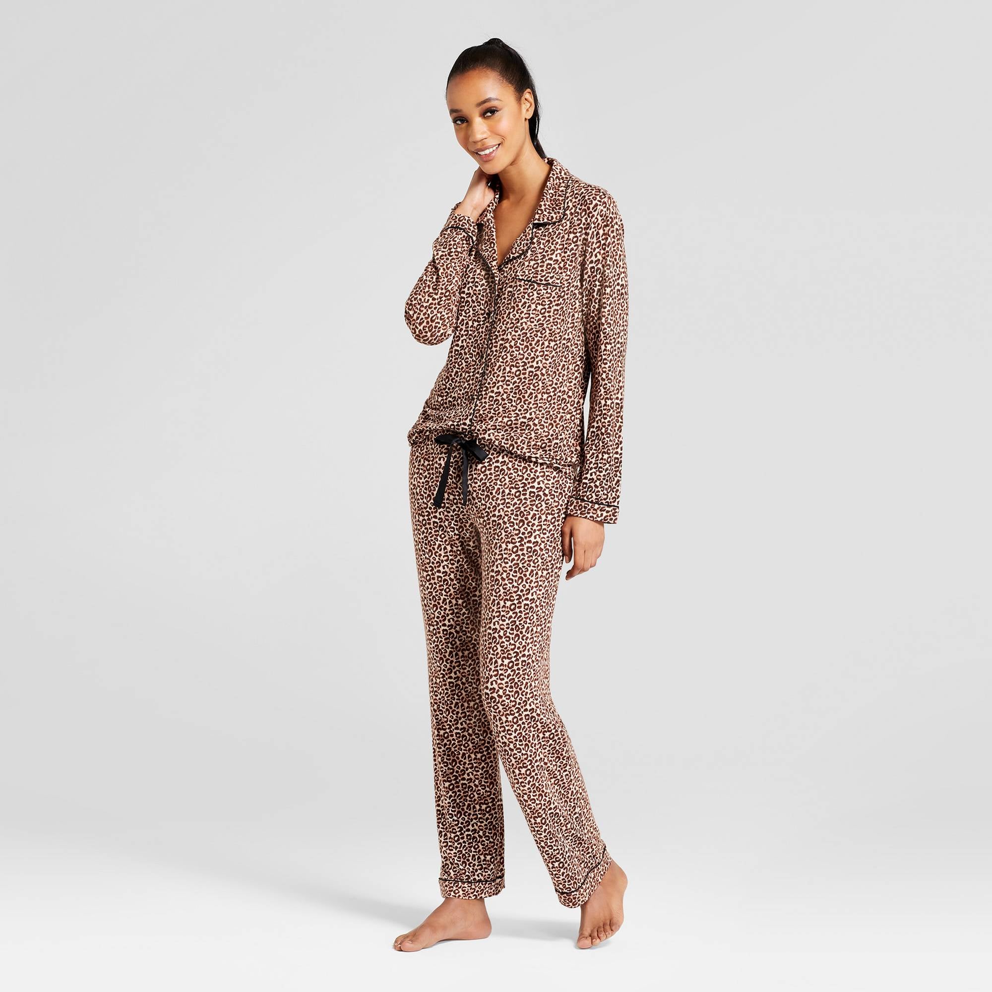 cheetah pajama set