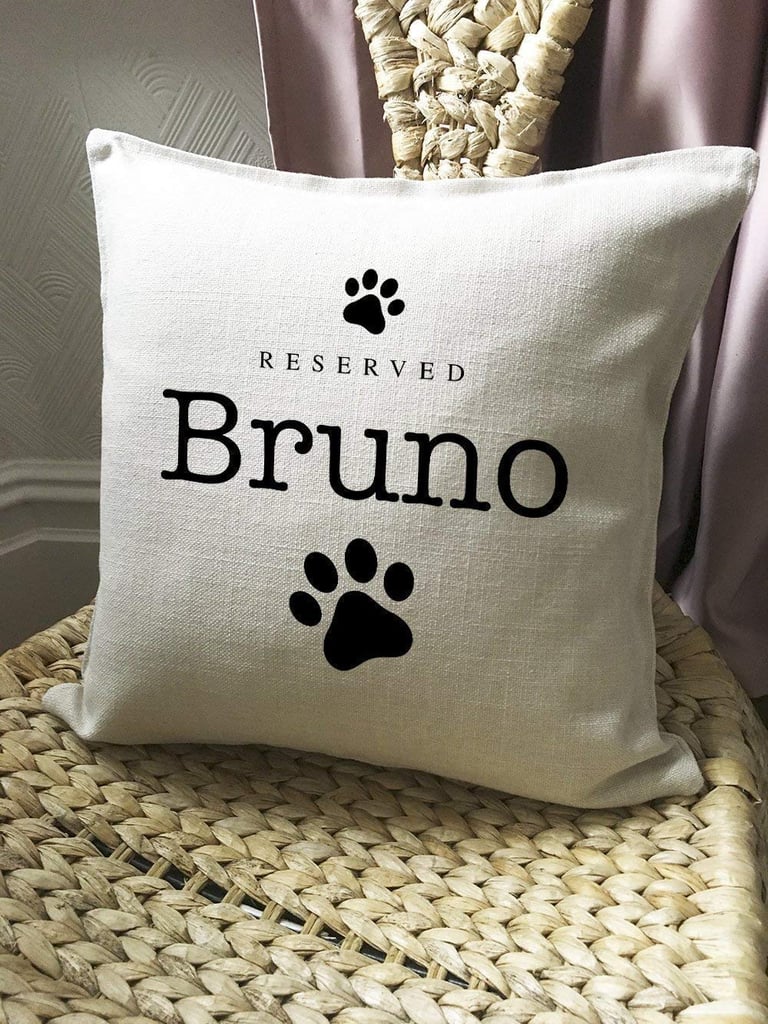 Personalised Reserved Pet Name Cushion Cover