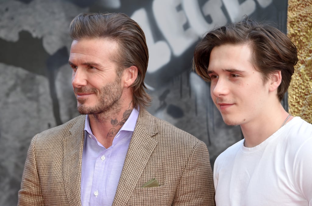 David and Brooklyn Beckham at King Arthur London Premiere | POPSUGAR ...