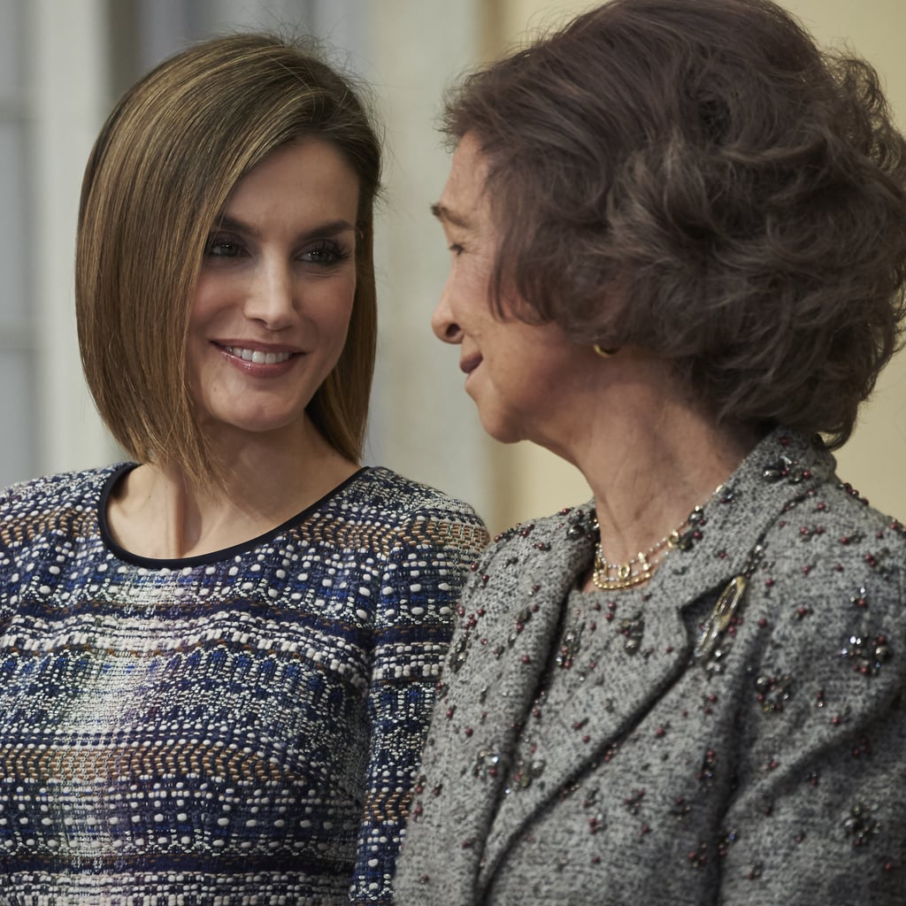 Queen Letizia and Queen Sofía look lovingly at each other at the National Sports Awards ceremony in Madrid.