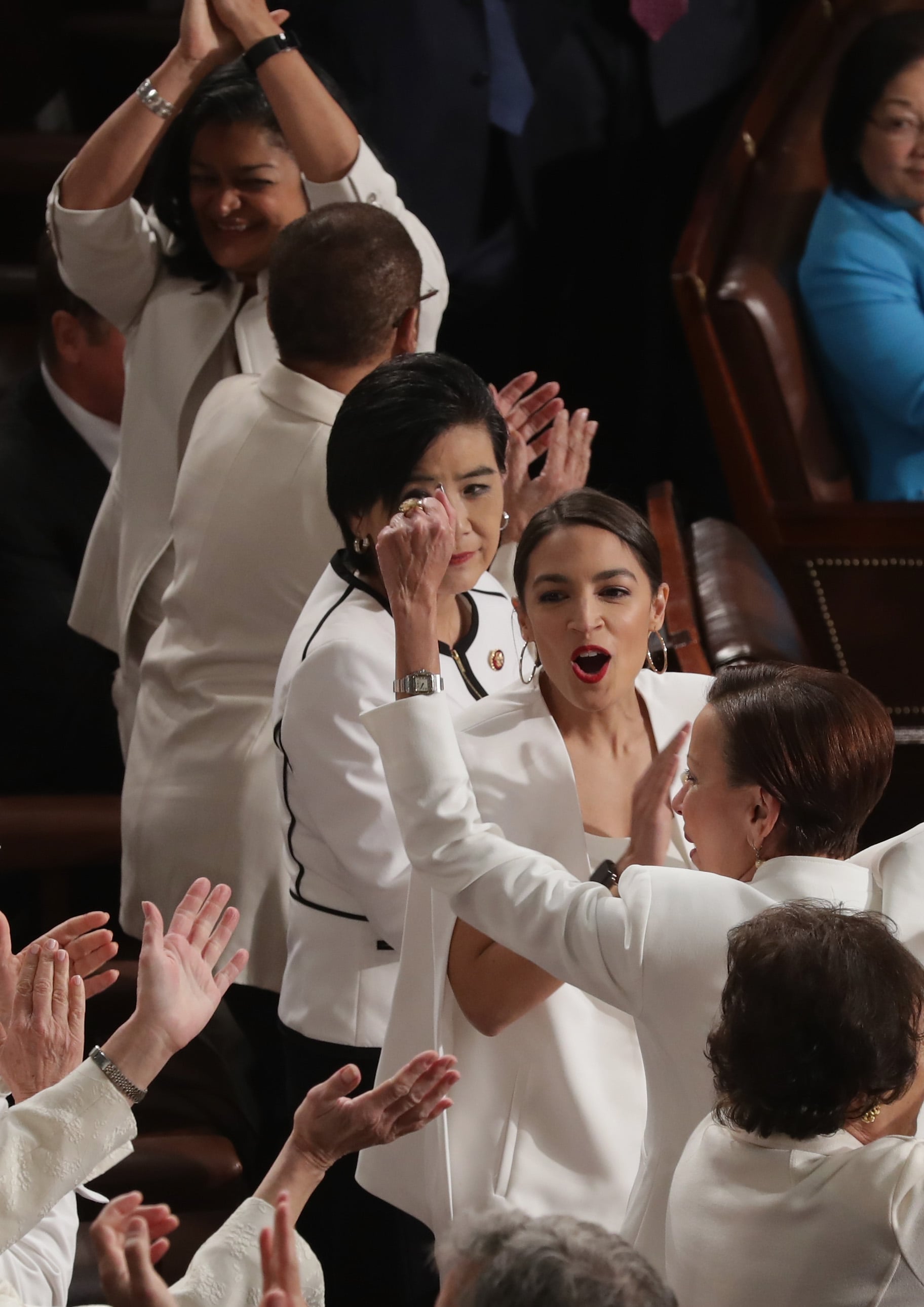 aoc white cape blazer