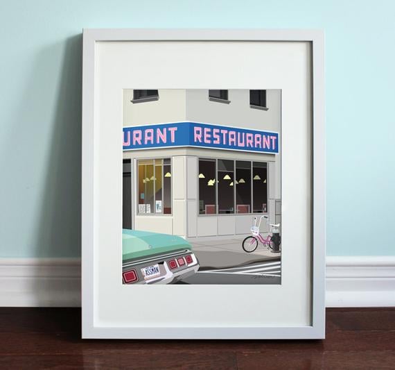 Monk's Cafe Art Print