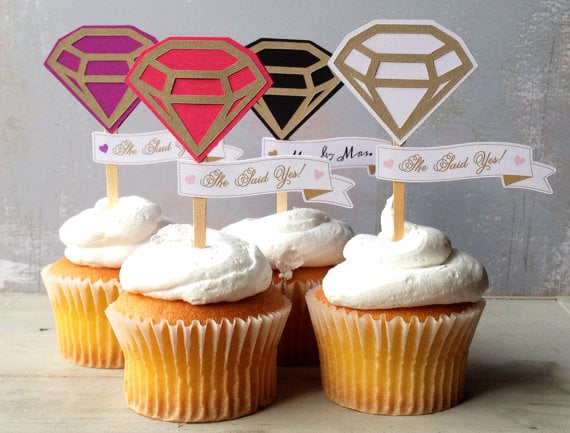 Diamond Cupcake Toppers