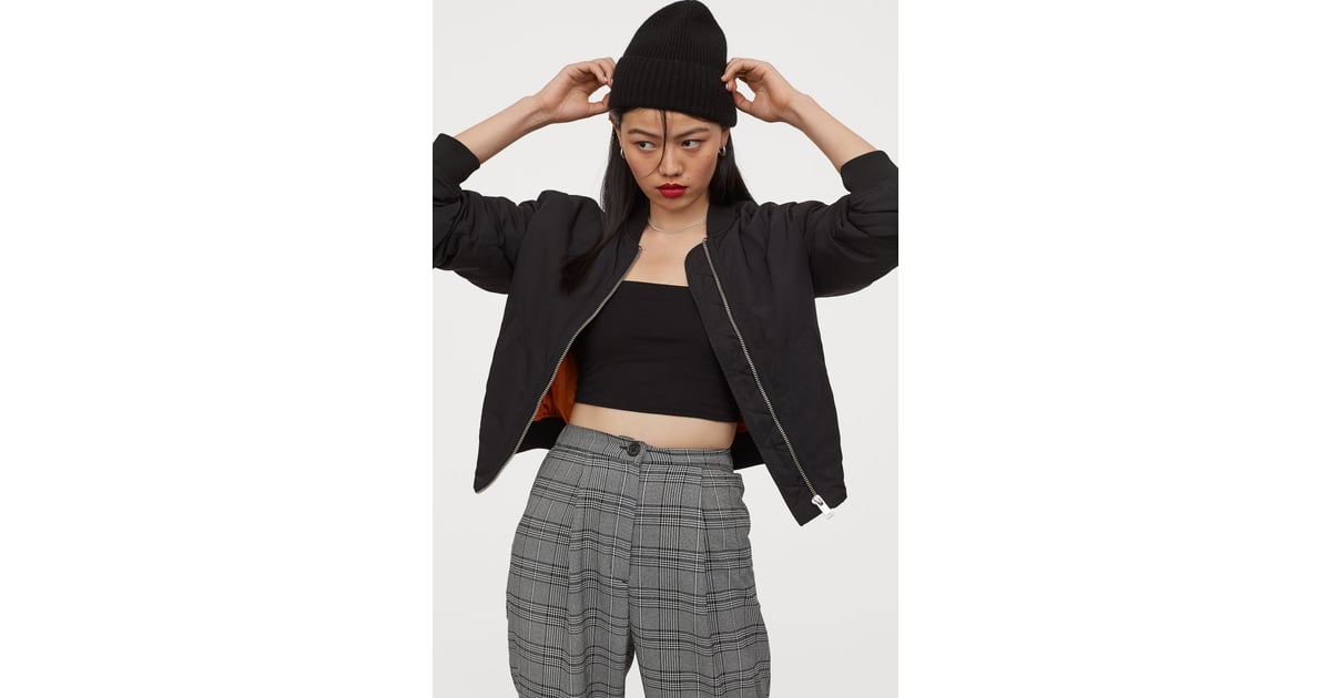 H&M Padded Bomber Jacket Best BacktoSchool Clothes For Women