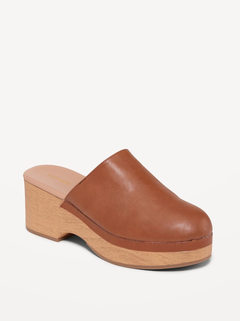Faux-Leather Classic Clogs