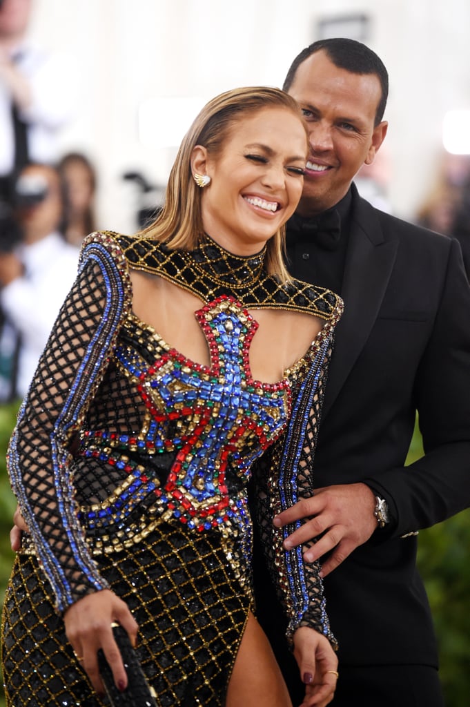 Jennifer Lopez and Alex Rodriguez at the Met Gala 2018