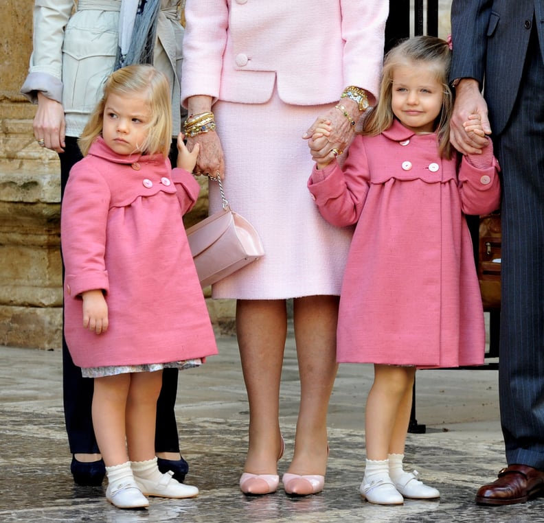 Princess Leonor and Infanta Sofía in 2010