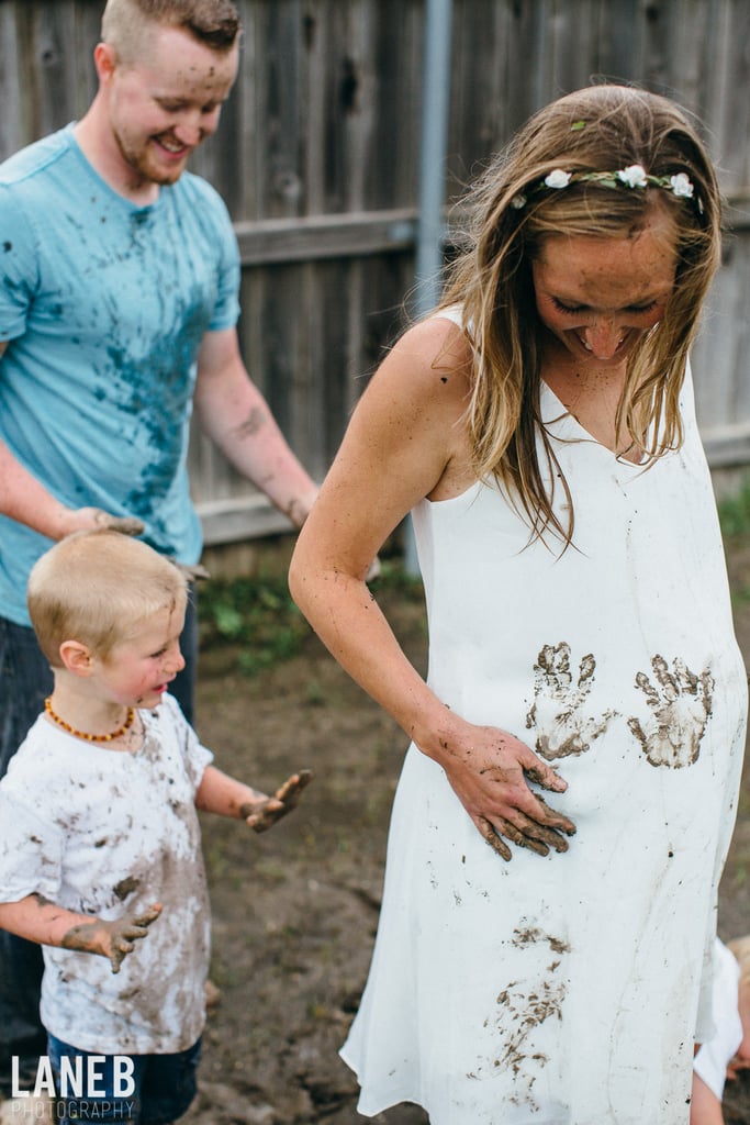 Mud Fight Maternity Shoot