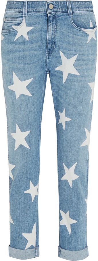 Stella McCartney Star Printed Mid-Rise Slim Boyfriend Jeans ($425)