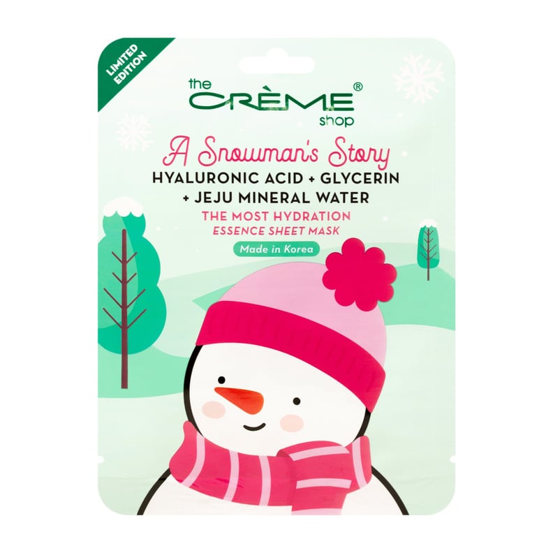 The Crème Shop A Snowman's Story Hyaluronic Acid, Glycerin, and Jeju Mineral Water Sheet Mask