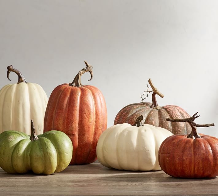 Faux Pumpkins Pottery Barn Halloween Collection 2017 POPSUGAR Home