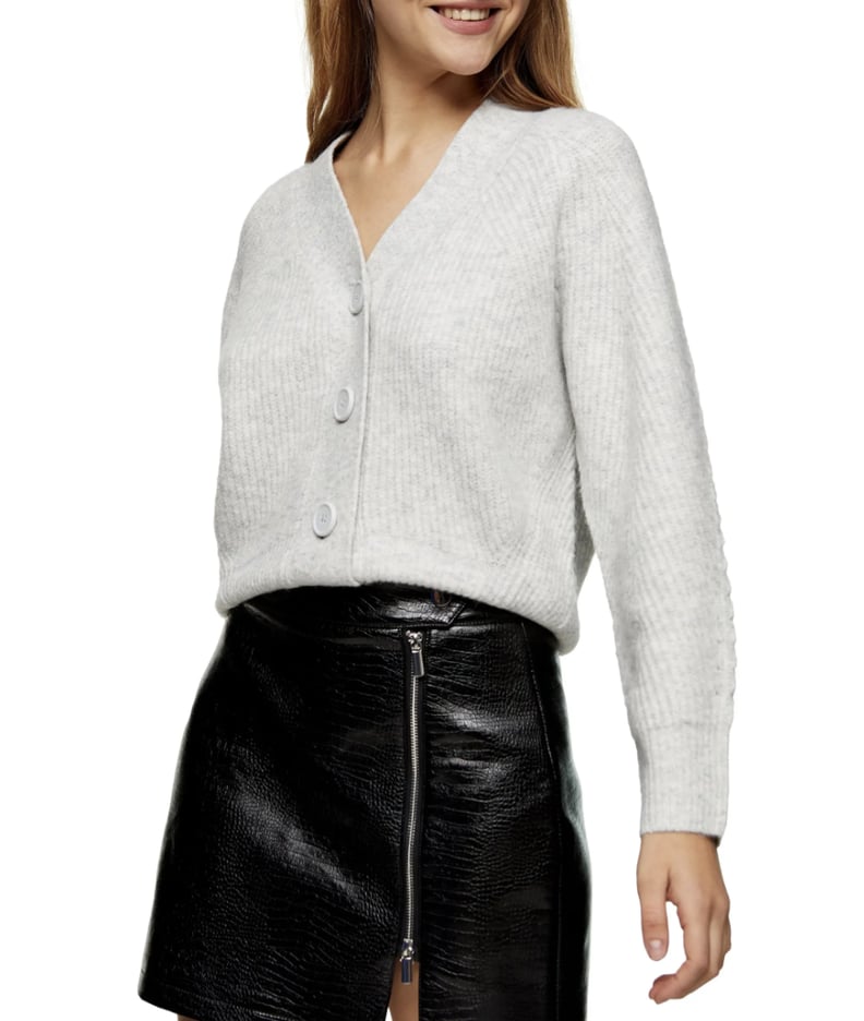 Topshop Ribbed Cardigan