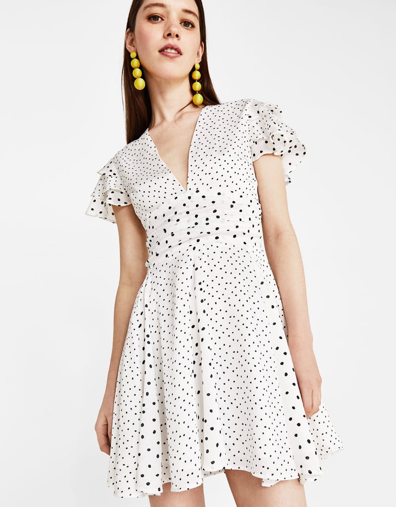 Bershka polka dot wrap dress hotsell