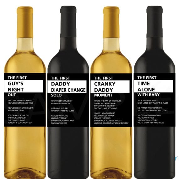 New Dad Gift Wine Labels