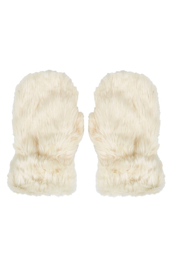 Topshop Faux-Fur Paw Mittens