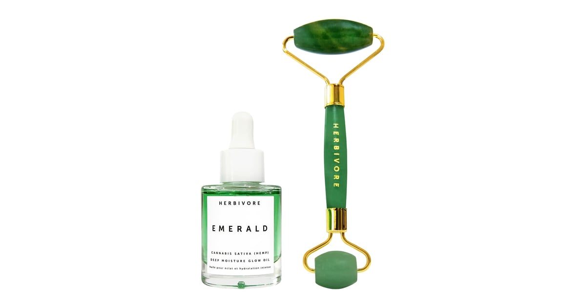 Herbivore Botanicals Emerald Oil + Jade Roller Glow Ritual Duo