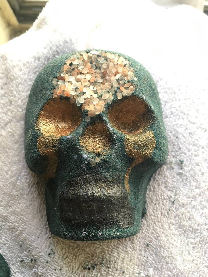Black Bath Bomb With Pink Himalayan Sea Salt