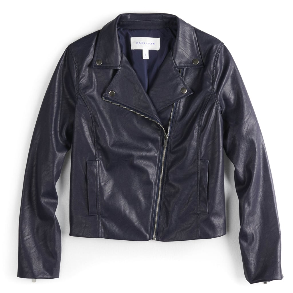 Crop Faux-Leather Moto Jacket