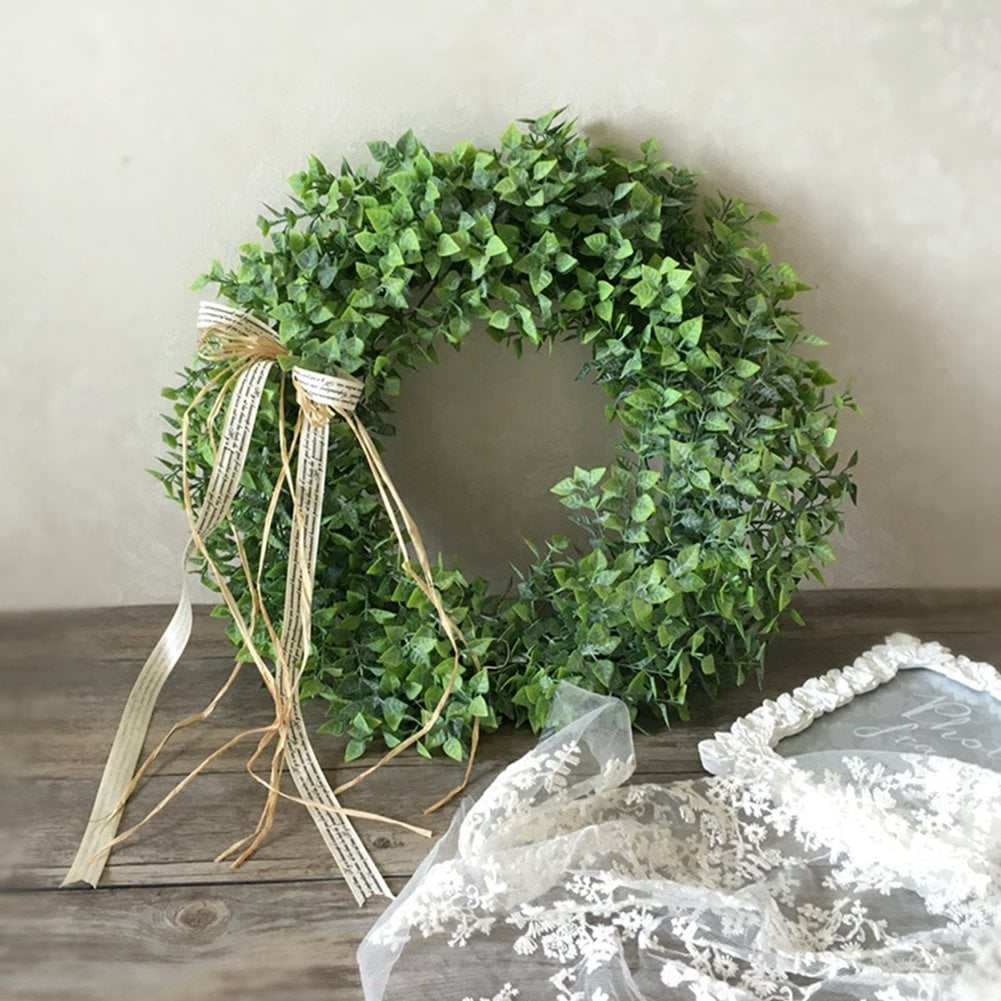 Artificial Green Leaf Wreath ($27)