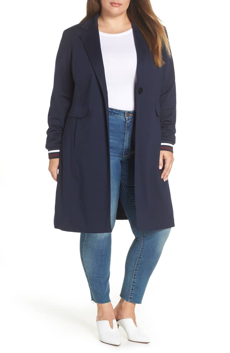 Halogen Rib Trim Ponte Jacket