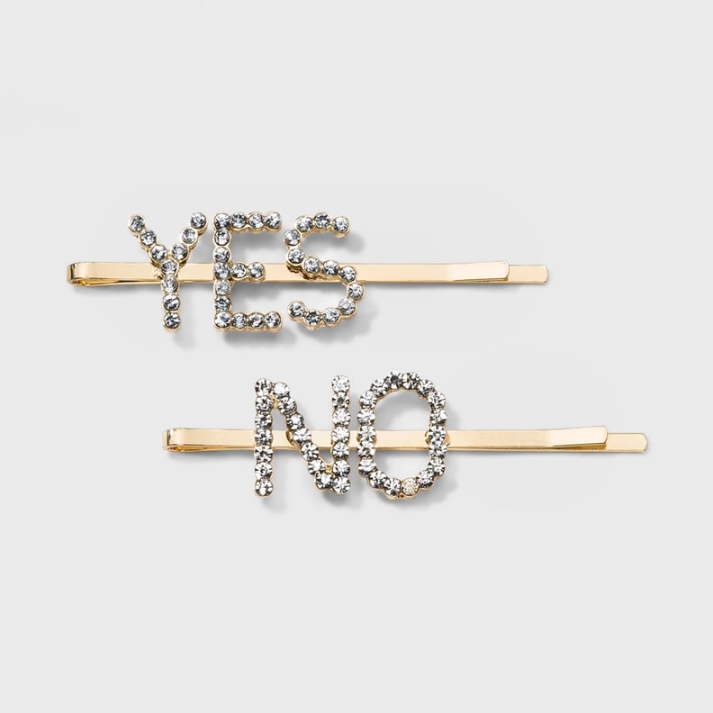 Wild Fable "Yes" and "No" Metal Bobby Pins