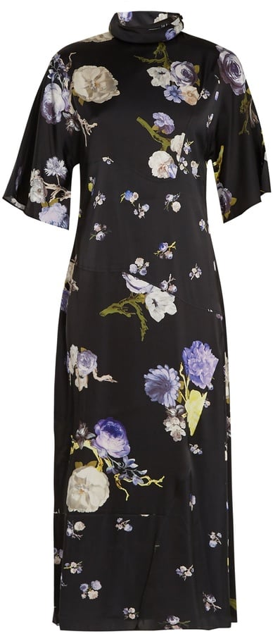 Acne Studios Dilona Floral-Print Satin Dress | Princess Eugenie's