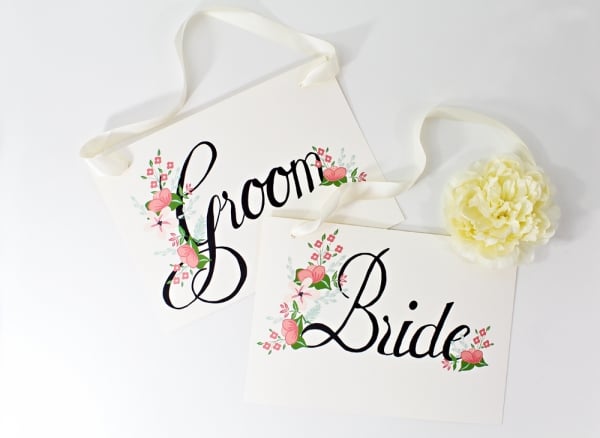 Floral Wedding Signs | Free Printable Wedding Sign Templates | POPSUGAR ...