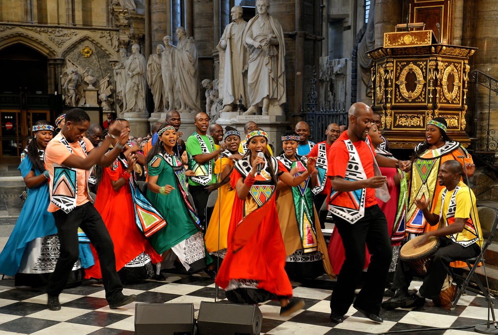 The Soweto Gospel Choir performed during the service.