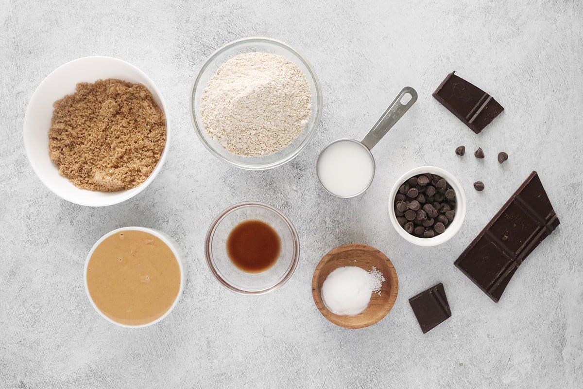 Ingredients for Billie Eilish's vegan chocolate chip cookies