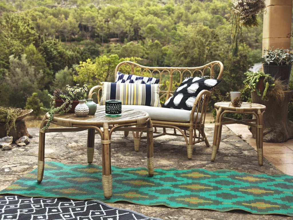 Mastholmen outdoor series:

Coffee table ($60)
Side table ($35)
Loveseat ($140)