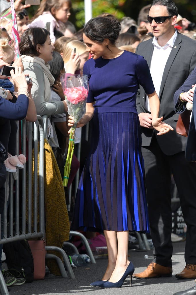 Meghan Markle Givenchy Pleated Skirt in New Zealand 2018