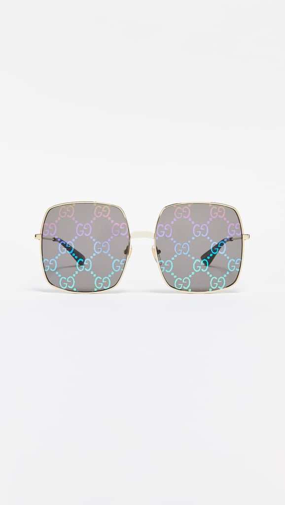 Gucci Gucify Square Metal Logo Sunglasses