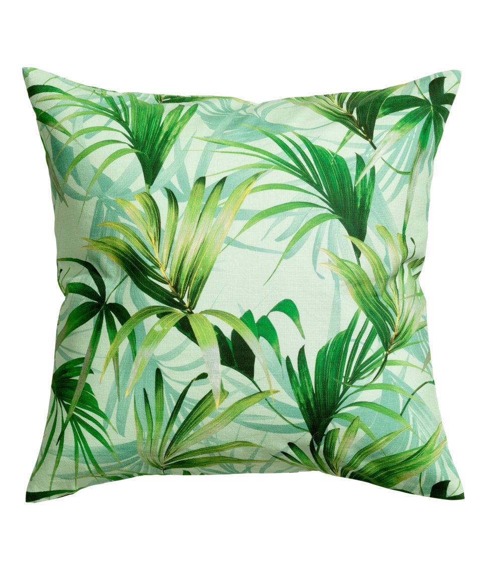 Antvinoler Pillow Cover,Palm Tree Tropical Fern Summer Ivory On Blush Throw Pillow Case Modern Cushion Cover Square Pillowcase Decoration for Sofa Bed Chair Car 18 X 18 Inch