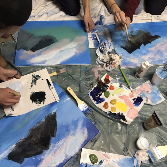 Pictures of Bob Ross Painting Party