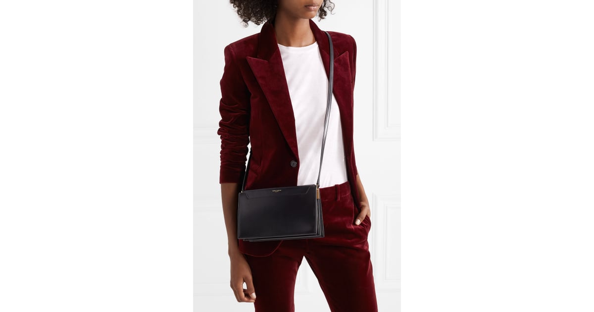 Saint laurent catherine 2025 leather shoulder bag