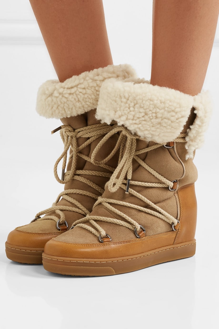 Isabel Marant Nowly Shearling-Lined Snow Boots | If You Catch Me in UGG Boots All Winter, It's Because Rihanna Is Making Them Again | POPSUGAR Fashion Photo 7